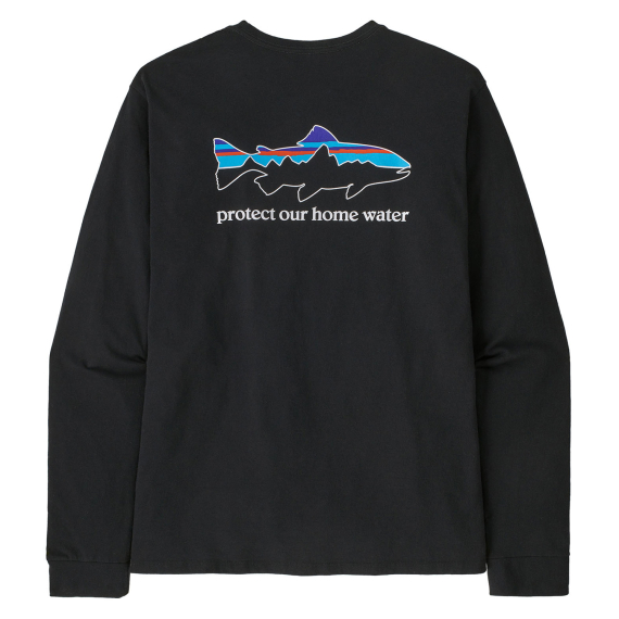 Patagonia M\'s L/S Home Water Trout Responsibili-Tee BLK dans le groupe Habits et chaussures / Habits / Sweats / T-shirts manches longues l\'adresse Sportfiskeprylar.se (37574-BLKr)