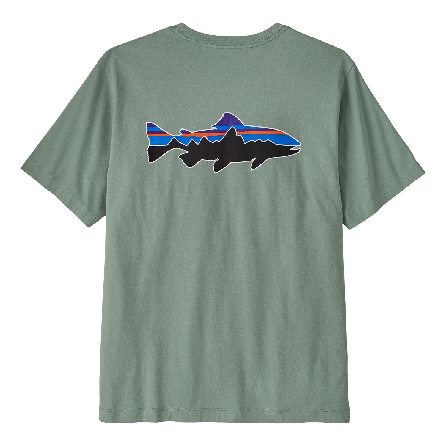Patagonia M\'s Fitz Roy Trout T-Shirt CVGR dans le groupe Habits et chaussures / Vêtements / T-shirts l\'adresse Sportfiskeprylar.se (37846-CVGR-XXLr)