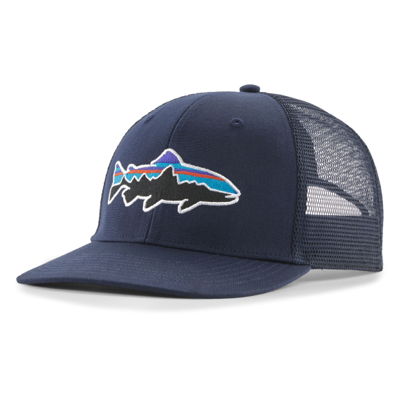 Patagonia Fitz Roy Trout Trucker Hat - New Navy dans le groupe Habits et chaussures / Chapeau de peche, casquette peche / Casquettes / Casquettes trucker l\'adresse Sportfiskeprylar.se (38288-NENA-ALL)