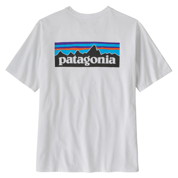 Patagonia M\'s P-6 Logo Responsibili-Tee White dans le groupe Habits et chaussures / Habits / T-shirts l\'adresse Sportfiskeprylar.se (38504-WHI-Sr)