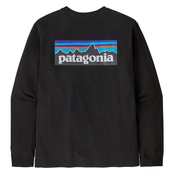 Patagonia M\'s L/S P-6 Logo Responsibili-Tee Black dans le groupe Habits et chaussures / Habits / Sweats / T-shirts manches longues l\'adresse Sportfiskeprylar.se (38518-BLK-Sr)