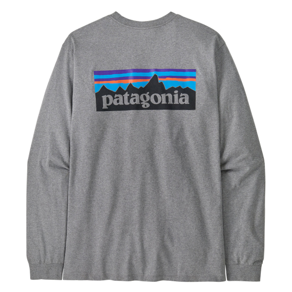 Patagonia M\'s L/S P-6 Logo Responsibili-Tee Gravel Heather dans le groupe Habits et chaussures / Habits / Sweats / T-shirts manches longues l\'adresse Sportfiskeprylar.se (38518-GLH-Sr)