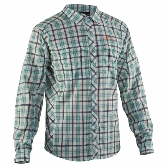Grundéns Fly Bridge Long Sleeve - Dusty Turquiose Plaid dans le groupe Habits et chaussures / Habits / Chemises l\'adresse Sportfiskeprylar.se (40010-962-0013r)