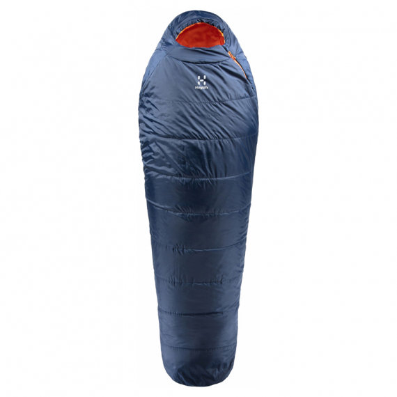 Haglöfs Tarius +1 Midnight Blue/Tangerine - 190cm dans le groupe Loisirs en plein air / Sacs de couchage et oreillers / Sacs de couchage l\'adresse Sportfiskeprylar.se (4161604GW220)