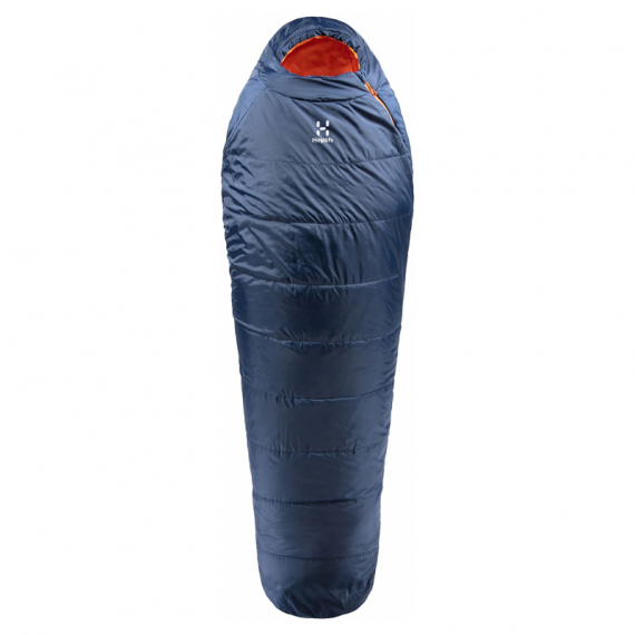 Haglöfs Tarius +6 Midnight Blue/Tangerine - 190cm dans le groupe Loisirs en plein air / Sacs de couchage et oreillers / Sacs de couchage l\'adresse Sportfiskeprylar.se (4161704GW220)