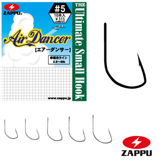 Zappu Air Dancer 1 (10-pcs) dans le groupe Hameçons et terminal tackle / Hamecon peche / Hamecon drop shot l\'adresse Sportfiskeprylar.se (4528474700951)