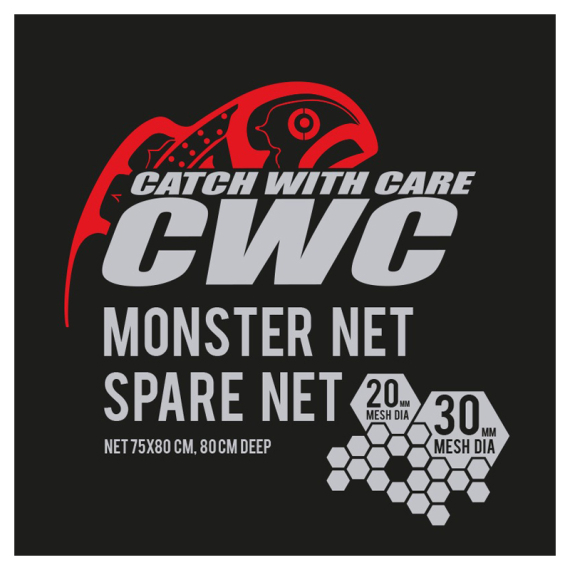 CWC Monster 80cm, D20/D30 Spare Net dans le groupe Accessoires de pêche / Epuisette peche / Sacs épuisette l\'adresse Sportfiskeprylar.se (49-FNETCWC2S)