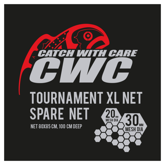 CWC Tournament XL 100cm, D20/D30 Spare Net dans le groupe Accessoires de pêche / Epuisette peche / Sacs épuisette l\'adresse Sportfiskeprylar.se (49-FNETCWC4S)