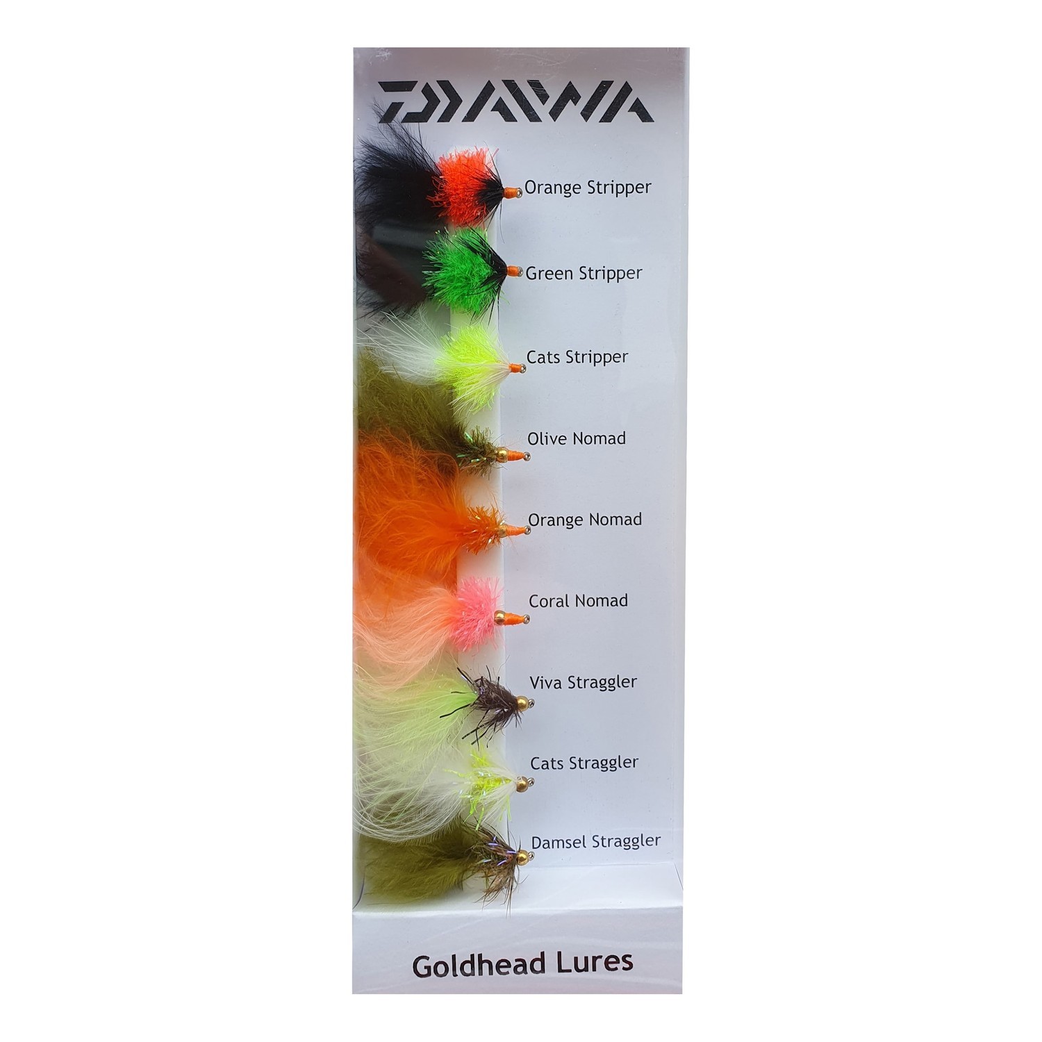 Daiwa Goldhead Flies 9-pack dans le groupe Leurres de pêche / Mouches l\'adresse Sportfiskeprylar.se (5000000221DO)