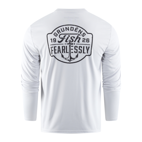 Grundéns Fish Fearlessly LS Tech Tee Grey Mist dans le groupe Habits et chaussures / Habits / T-shirts l\'adresse Sportfiskeprylar.se (50085-028-0014r)