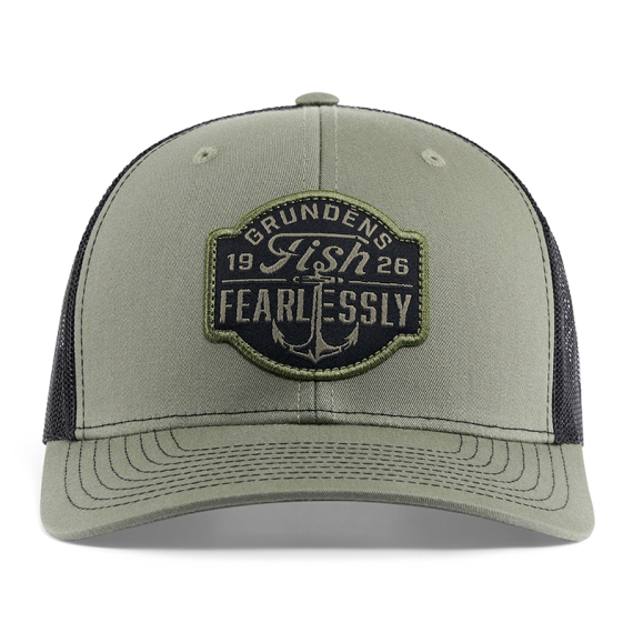 Grundéns Fish Fearlessly Trucker Loden dans le groupe Habits et chaussures / Chapeau de peche, casquette peche / Casquettes / Casquettes trucker l\'adresse Sportfiskeprylar.se (50231-353-0001)