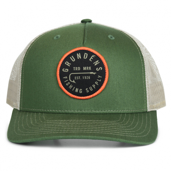 Grundéns Hook Trucker FP Army Olive/Tan dans le groupe Habits et chaussures / Chapeau de peche, casquette peche / Casquettes / Casquettes trucker l\'adresse Sportfiskeprylar.se (50260-305-0001)