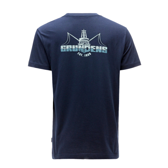 Grundéns Logo Boat SS T-Shirt Dark Navy dans le groupe Vêtements & Chaussures / Vêtements / T-shirts l\'adresse Sportfiskeprylar.se (50378-425-0014r)