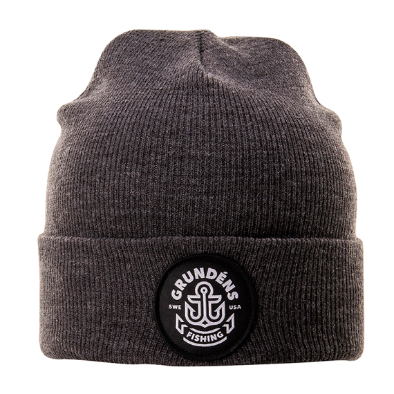 Grundéns Watchhouse Beanie Anchor, Black Heather dans le groupe Habits et chaussures / Chapeau de peche, casquette peche / Bérets et chapeaux l\'adresse Sportfiskeprylar.se (50386-004-0001)