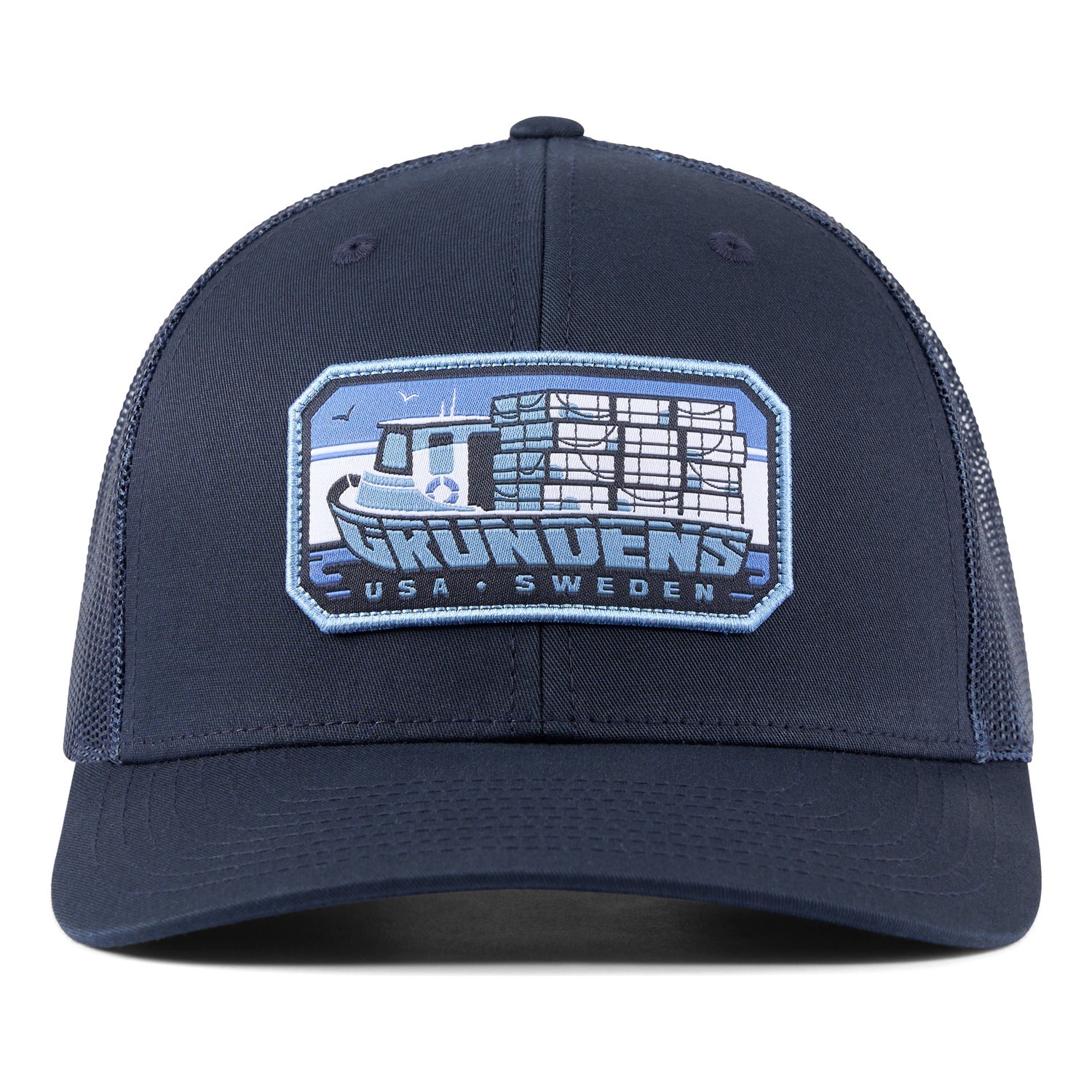 Grundéns Trapper Trucker Navy dans le groupe Habits et chaussures / Chapeau de peche, casquette peche / Casquettes / Casquettes trucker l\'adresse Sportfiskeprylar.se (50536-410-0001)
