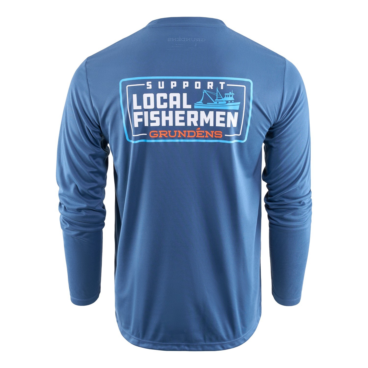 Grundéns Support Local LS Tech Tee Blue Abyss dans le groupe Habits et chaussures / Vêtements / Sweats / T-shirts manches longues l\'adresse Sportfiskeprylar.se (50546-477-0013r)