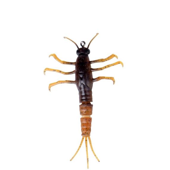 Savage Gear 3D TPE Mayfly Nymph 5cm 2.5g 1-pack 01-Brown dans le groupe Leurre de la peche / Leurre souple / Écrevisses et appâts creaturebait / Créatures l\'adresse Sportfiskeprylar.se (50671)