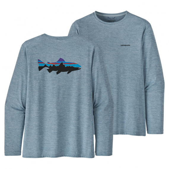 Patagonia M\'s L/S Cap Cool Daily Fish Graphic Shirt Fitz Roy Trout: Steam Blue X-Dye dans le groupe Habits et chaussures / Habits / Sweats / T-shirts manches longues l\'adresse Sportfiskeprylar.se (52147-FTBXr)