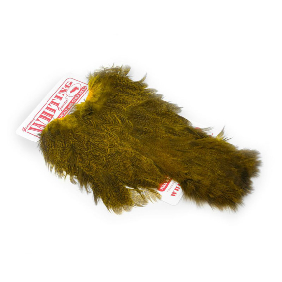 Whiting Coq De Leon Hen SH/C Speckled dyed Yellow dans le groupe Hameçons et terminal tackle / Fabrication mouche / Matériel de montage de mouches / Plumes et capes / Hackle l\'adresse Sportfiskeprylar.se (52803655)