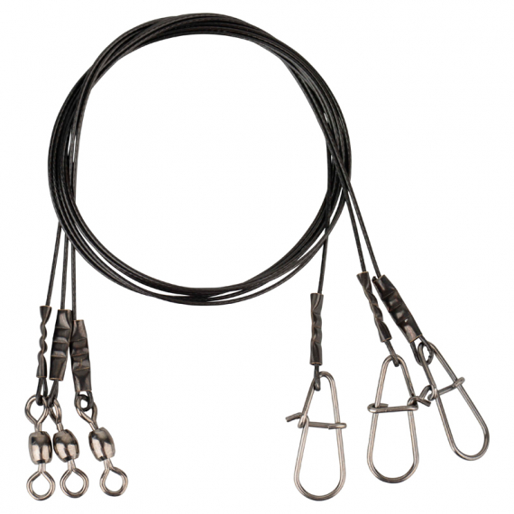 Savage Gear Black7 Trace 20cm 0.35mm 7kg Swivel/Needle Snap 3pcs dans le groupe Techniques de pêche / Peche carnassier l\'adresse Sportfiskeprylar.se (54862)