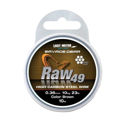 Savage Gear Raw49 Uncoated Brown 10m dans le groupe Hameçons et terminal tackle / Leaders et Bas de ligne / Bas de ligne / Câble l\'adresse Sportfiskeprylar.se (54894r)