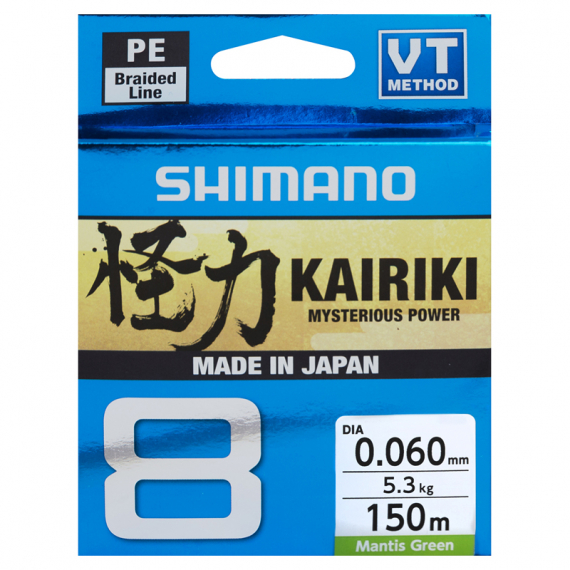 Shimano Kairiki 8 150m Mantis Green dans le groupe Lignes / Tresses l\'adresse Sportfiskeprylar.se (59WPLA58R01r)