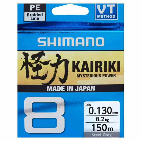 Shimano Kairiki 8, 150m Steel Gray dans le groupe Lignes / Tresses l\'adresse Sportfiskeprylar.se (59WPLA58R12r)