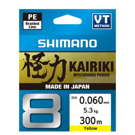 Shimano Kairiki 8 150m Yellow dans le groupe Lignes de pêche / Tresse peche l\'adresse Sportfiskeprylar.se (59WPLA58R38r)