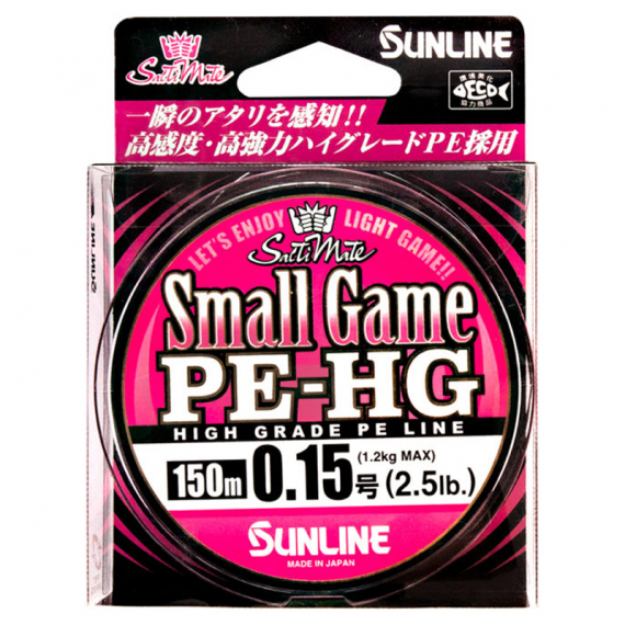 Sunline Small Game PE HG 150m Pink dans le groupe Lignes de pêche / Tresse peche l\'adresse Sportfiskeprylar.se (60092356r)
