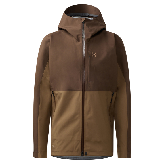 Haglöfs Front Proof II Jacket Men Woodland Brown/Teak Brown dans le groupe Habits et chaussures / Habits / veste de peche, veste pecheur / Vestes de pluie l\'adresse Sportfiskeprylar.se (6078235UN015r)