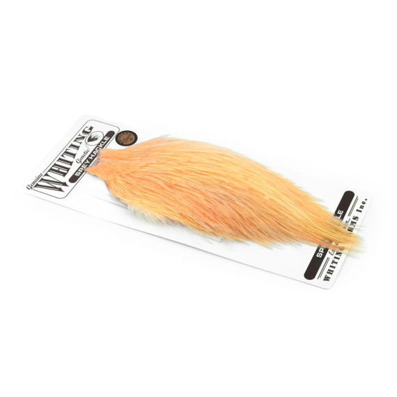 Whiting Bronze Spey Hackle Cape White dyed Salmon dans le groupe Hameçons et terminal tackle / Fabrication mouche / Matériel de montage de mouches / Plumes et capes / Capes et selles l\'adresse Sportfiskeprylar.se (61301202)