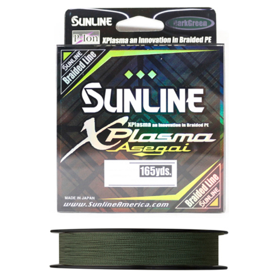 Sunline XPlasma Asegai Dark Green 150m dans le groupe Lignes de pêche / Tresse peche l\'adresse Sportfiskeprylar.se (63043250r)