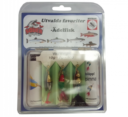 Myran Utvalda Favoriter Ädelfisk 3-Pack dans le groupe Leurre de la peche / Cuillers tournantes l\'adresse Sportfiskeprylar.se (6999-AF)