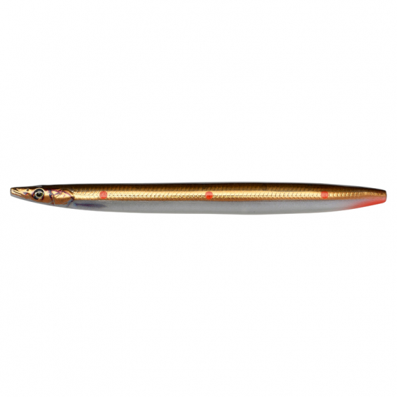 Savage Gear 3D Line Thru Sandeel 12,5cm, 19g - Brown Copper Red Dots dans le groupe Leurre de la peche / Leurre truite / Poissons nageurs côtiers l\'adresse Sportfiskeprylar.se (72347)