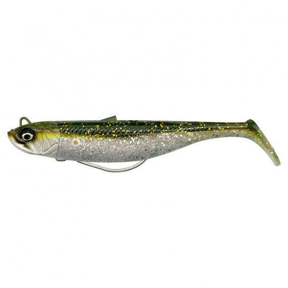 Savage Gear Savage Minnow Weedless 12.5cm 28g Sinking 2+1 - Green Silver dans le groupe Leurre de la peche / Leurre souple / Jigs pour perches et pour sandres l\'adresse Sportfiskeprylar.se (72444)