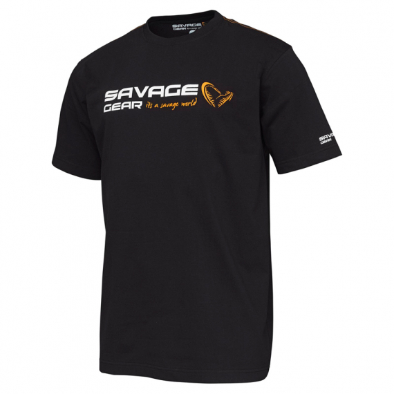 Savage Gear Signature Logo T-Shirt, Black Ink dans le groupe Habits et chaussures / Habits / T-shirts l\'adresse Sportfiskeprylar.se (73644r)