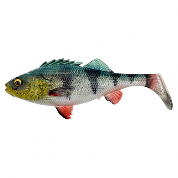 Savage Gear 4D Perch Shad (Bulk) 12.5cm 20g - Green Silver dans le groupe Leurre de la peche / Leurre souple / Jigs à brochets l\'adresse Sportfiskeprylar.se (73958)