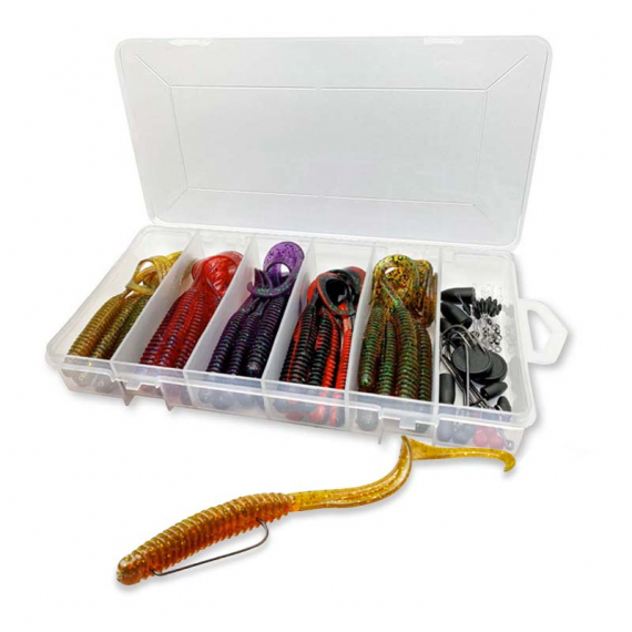 Savage Gear Rib Worm Kit One Size Mix Colors 60pcs dans le groupe Leurre de la peche / Kits leurres l\'adresse Sportfiskeprylar.se (74015)