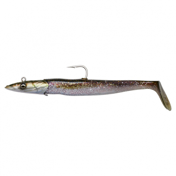 Savage Gear Sandeel V2 23.5cm 175g - Green Silver 2+1 dans le groupe Leurre de la peche / Leurre souple / Jigs à brochets l\'adresse Sportfiskeprylar.se (74194)