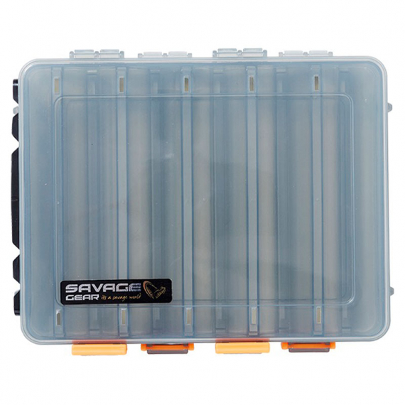 Savage Gear Lurebox 2 Sided Smoke Short 20.5x17x4.8cm dans le groupe Stockage / Boite de peche / Boite a leurre l\'adresse Sportfiskeprylar.se (74221)