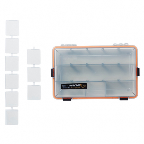 Savage Gear WP Lurebox 4B Smoke 27.5x18x5cm dans le groupe Stockage / Boite de peche / Boite a leurre l\'adresse Sportfiskeprylar.se (74224)