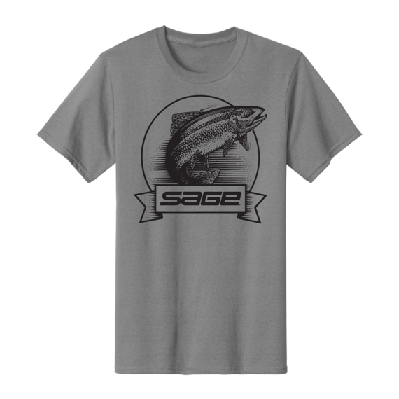 Sage Heritage T-shirt Grey dans le groupe Habits et chaussures / Vêtements / T-shirts l\'adresse Sportfiskeprylar.se (7476-02r)