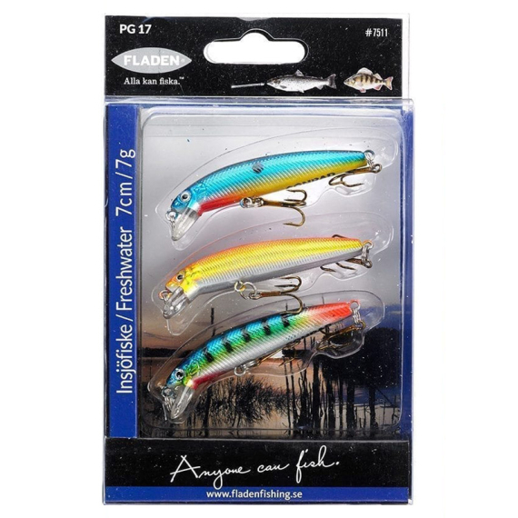 Fladen Perch-Salmonids 3pcs Wobbler dans le groupe Leurre de la peche / Kits leurres / kits leurres truite et arc-en-ciel l\'adresse Sportfiskeprylar.se (7511)
