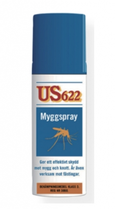 Myggmedel Spray US 622 (60ml) dans le groupe Loisirs en plein air / Protection anti-moustique et anti-moustique / Spray anti-moustique l\'adresse Sportfiskeprylar.se (778)