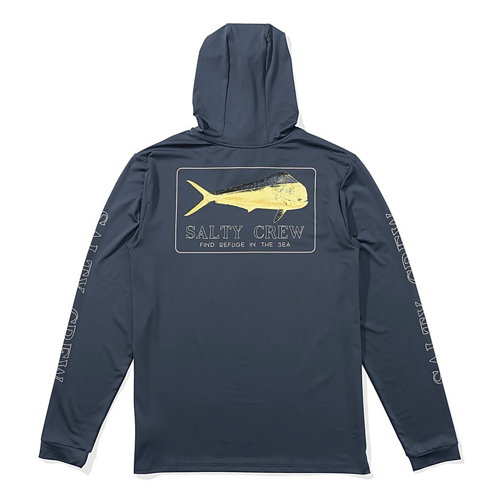 Salty Crew Golden Mahi Hood Sunshirt Blue Fin dans le groupe Habits et chaussures / Vêtements anti-UV l\'adresse Sportfiskeprylar.se (804046513032r)