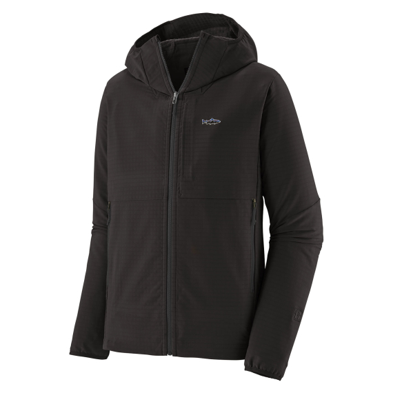 Patagonia M\'s R1 TechFace Fitz Roy Trout Hoody Black dans le groupe Habits et chaussures / Habits / veste de peche, veste pecheur / Vestes étanches l\'adresse Sportfiskeprylar.se (81786-BLK-Lr)