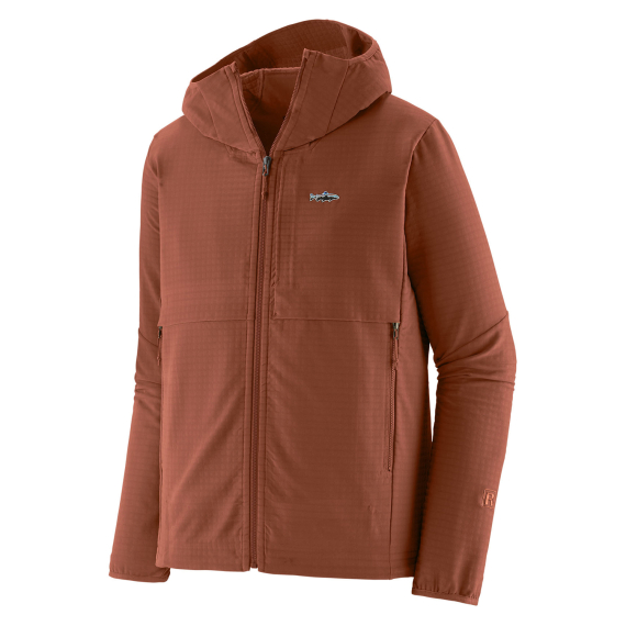 Patagonia M\'s R1 TechFace Fitz Roy Trout Hoody Sisu Brown dans le groupe Habits et chaussures / Habits / Sweats / Pulls polaire l\'adresse Sportfiskeprylar.se (81786-SIBR-Sr)