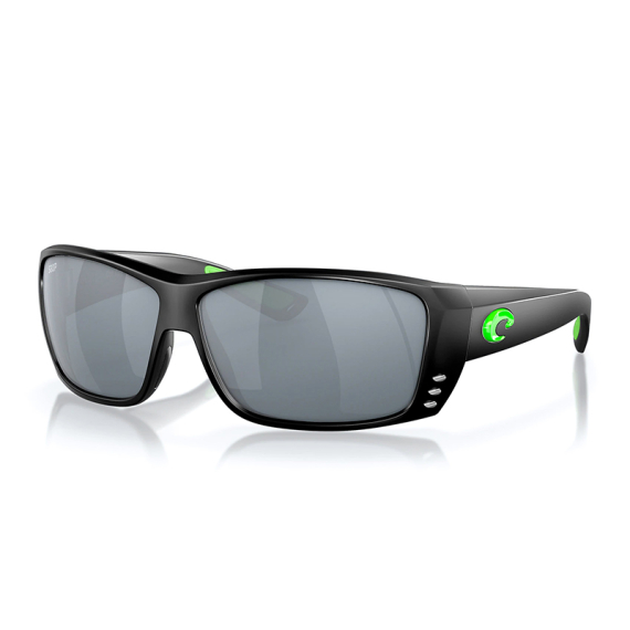 Costa Cat Cay 200 Matte Black/Electric Green Gray Silver Mirror 58 dans le groupe Habits et chaussures / Lunettes de soleil / lunette polarisante peche l\'adresse Sportfiskeprylar.se (90240861)