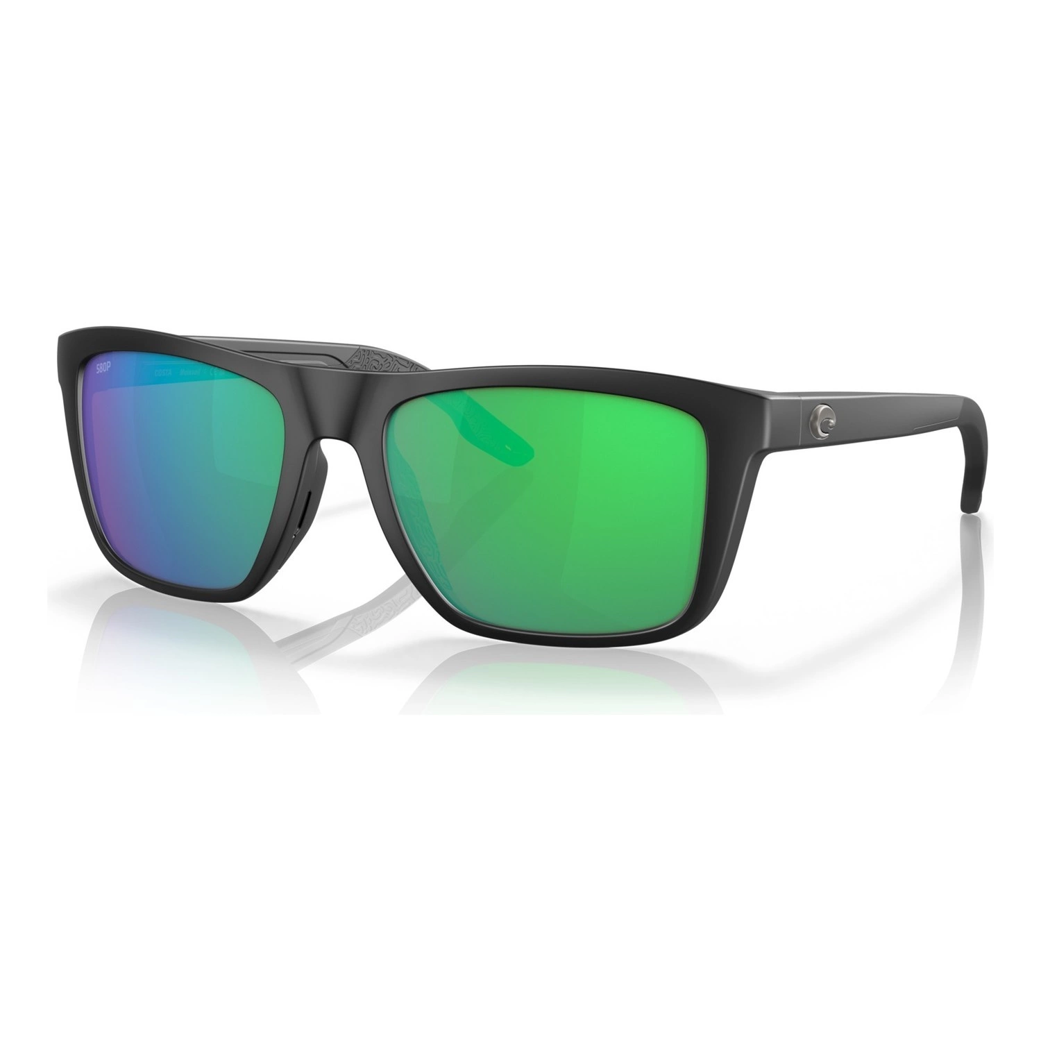 Costa Mainsail-Matte Black-Green Mirror 580P dans le groupe Vêtements & Chaussures / Lunettes de soleil / lunette polarisante peche l\'adresse Sportfiskeprylar.se (91070255)