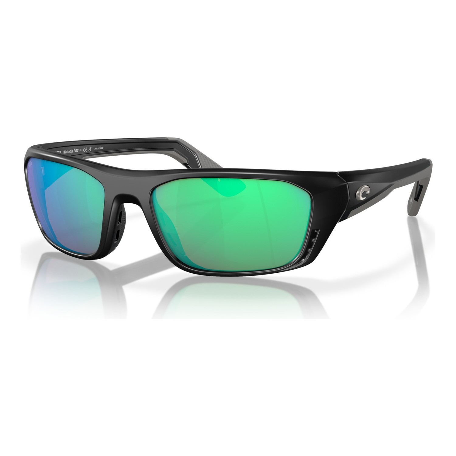 Costa Whitetip Pro-Matte Black-Green Mirror 580G dans le groupe Vêtements & Chaussures / Lunettes de soleil / lunette polarisante peche l\'adresse Sportfiskeprylar.se (91150257)